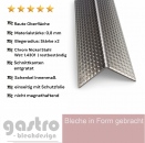 Edelstahl Kantenschutz, Raute dessiniert in 0,8 mm Stärke